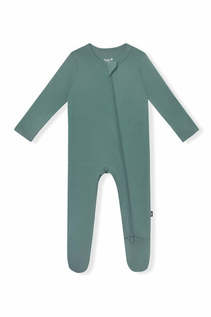 Zippered Footie in Pine | Kyte Baby