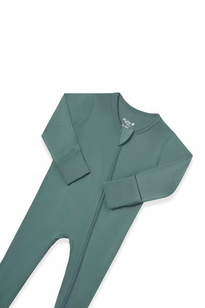 Zippered Footie in Pine | Kyte Baby