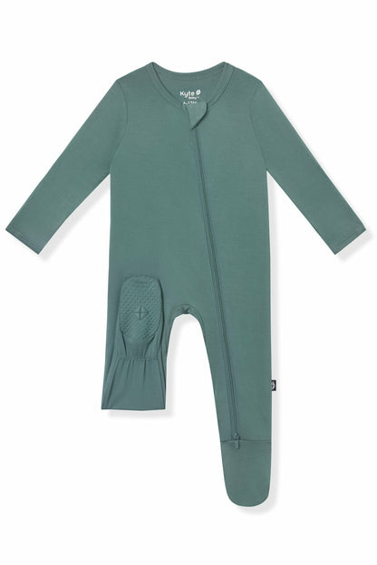 Zippered Footie in Pine | Kyte Baby