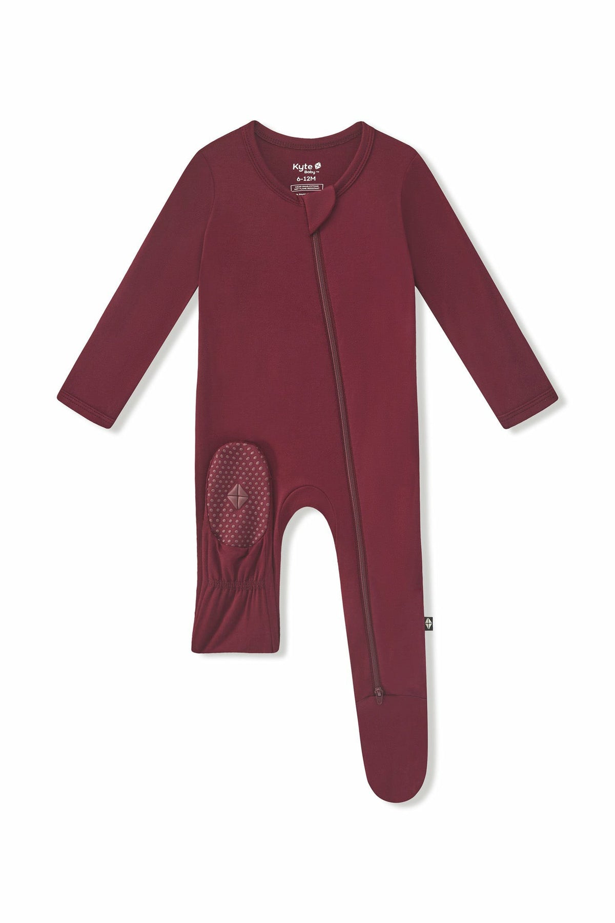 Zippered Footie in Burgundy | Kyte Baby