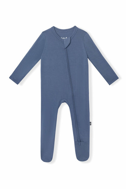 Zippered Footie in Oxford | Kyte Baby