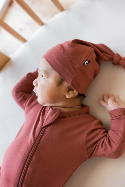Zippered Footie in Ember | Kyte Baby