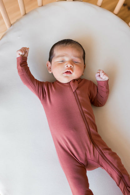 Zippered Footie in Ember | Kyte Baby