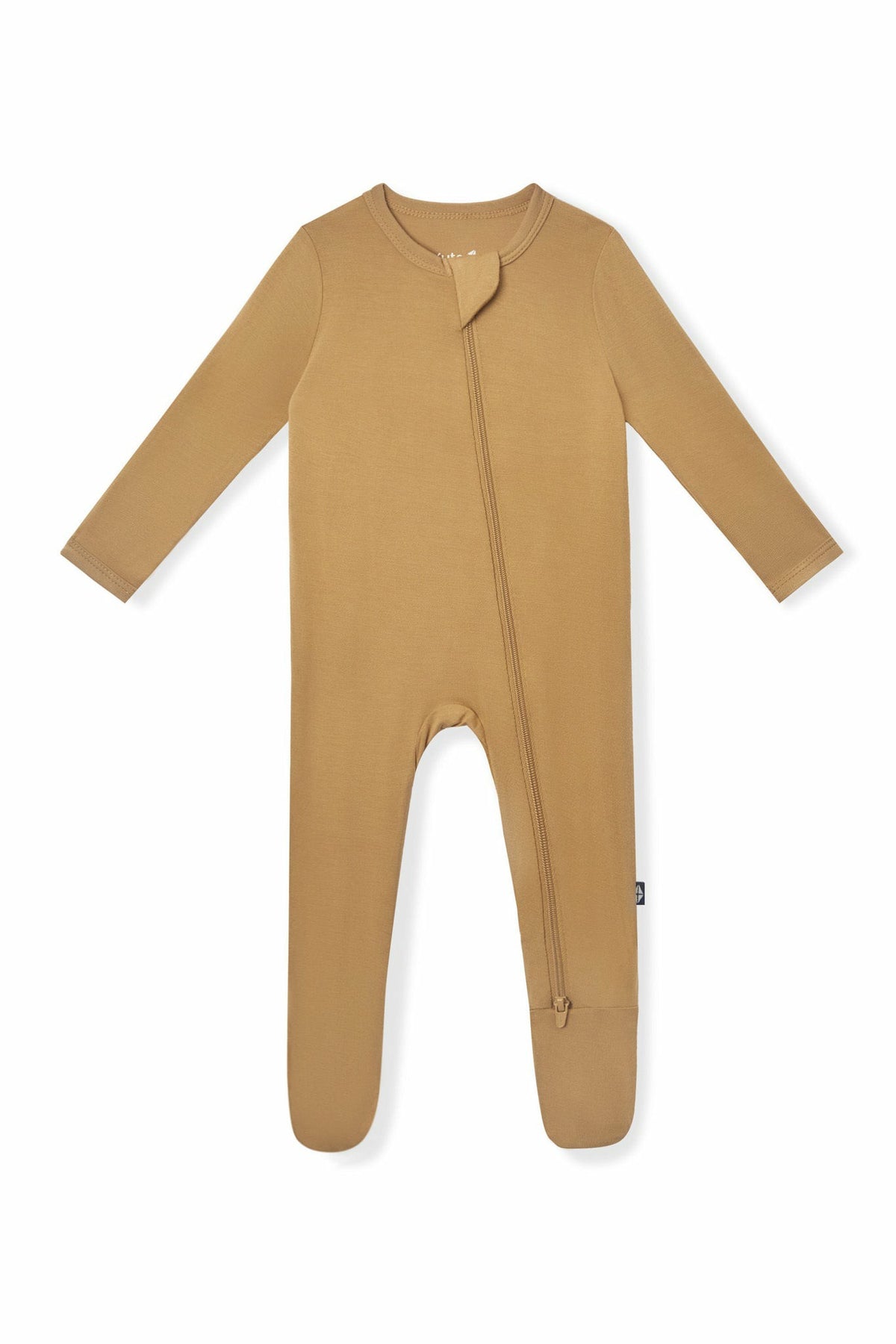 Zippered Footie in Ochre | Kyte Baby