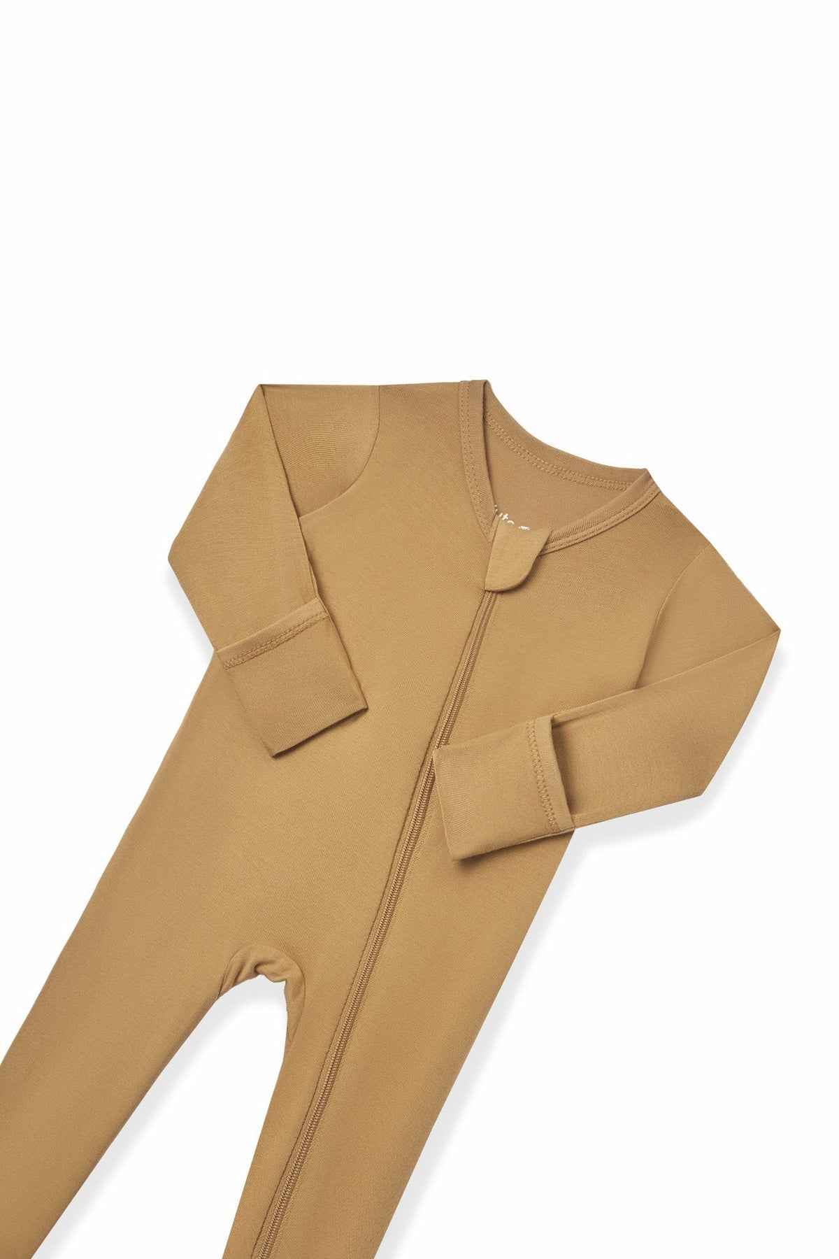 Zippered Footie in Ochre | Kyte Baby