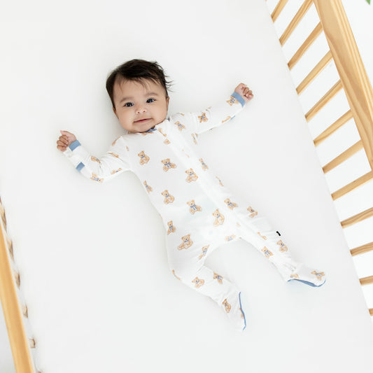 Teddy Bear Zippered Footie Pajama | Kyte Baby