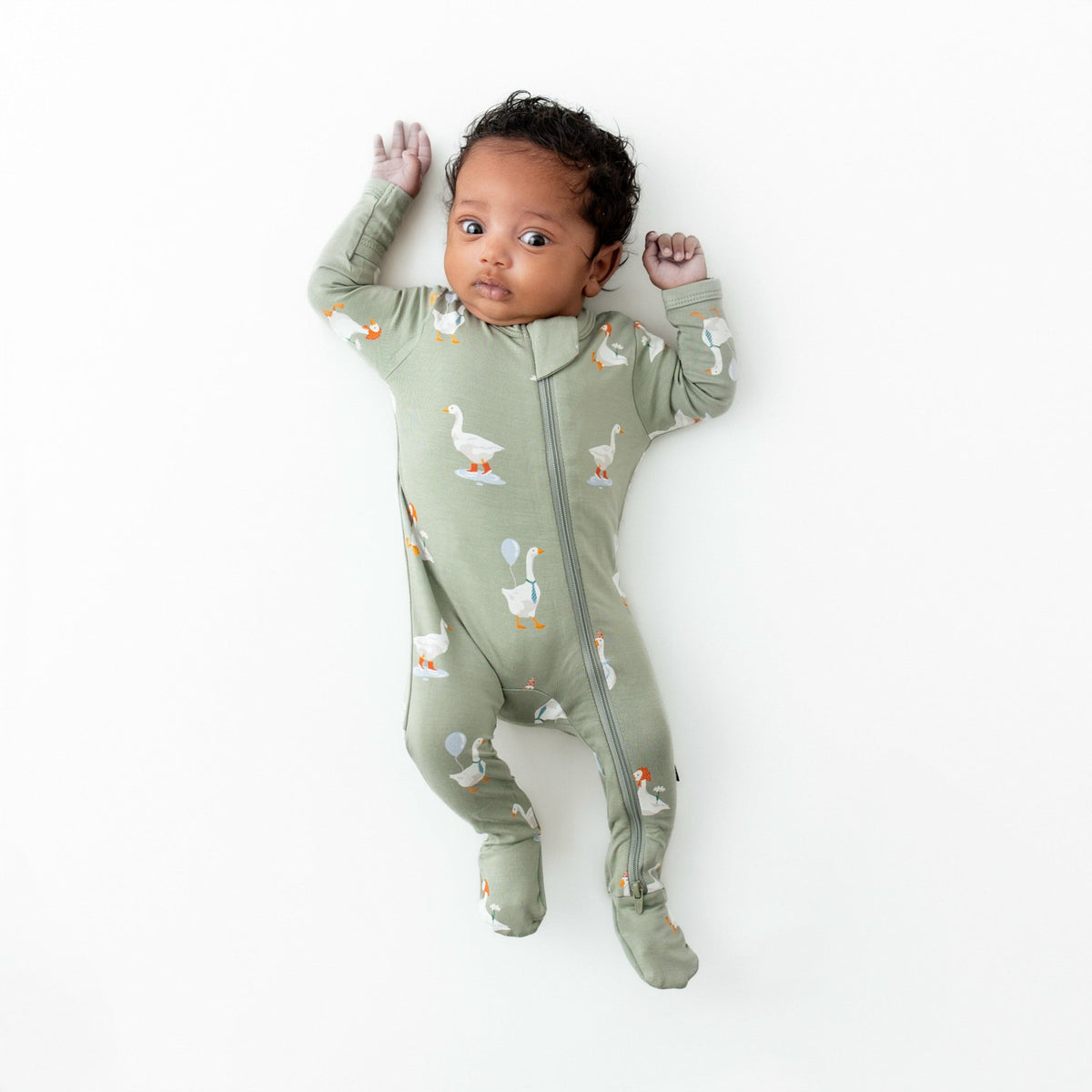 Goose Zippered Footie Pajamas | Kyte Baby