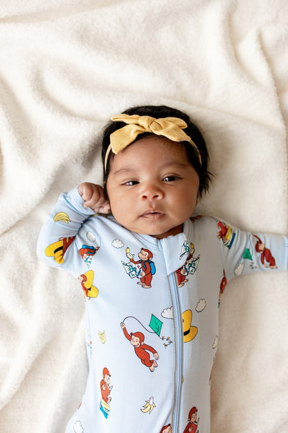 Zippered Footie in Curious George | Kyte Baby