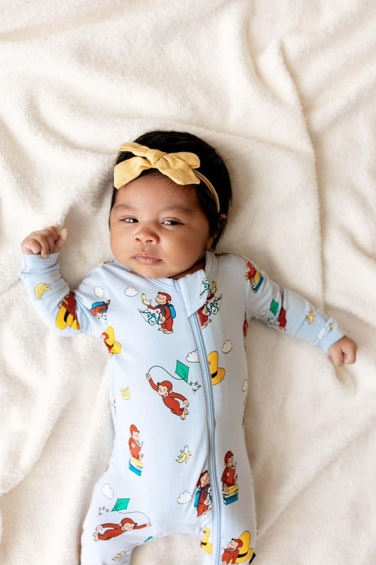 Zippered Footie in Curious George | Kyte Baby