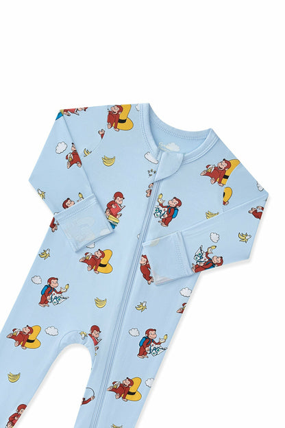 Zippered Footie in Curious George | Kyte Baby