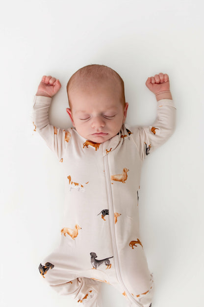 Zippered Footie in Dachshund | Kyte Baby