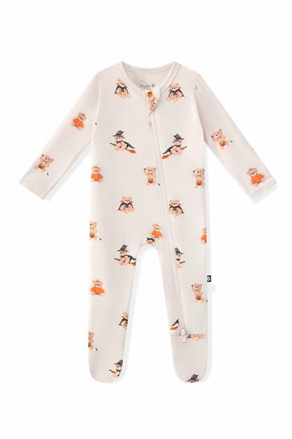 Zippered Footie in Halloween Teddy | Kyte Baby