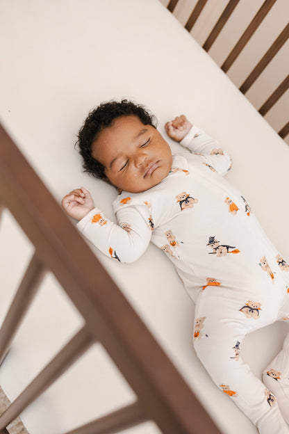 Zippered Footie in Halloween Teddy | Kyte Baby