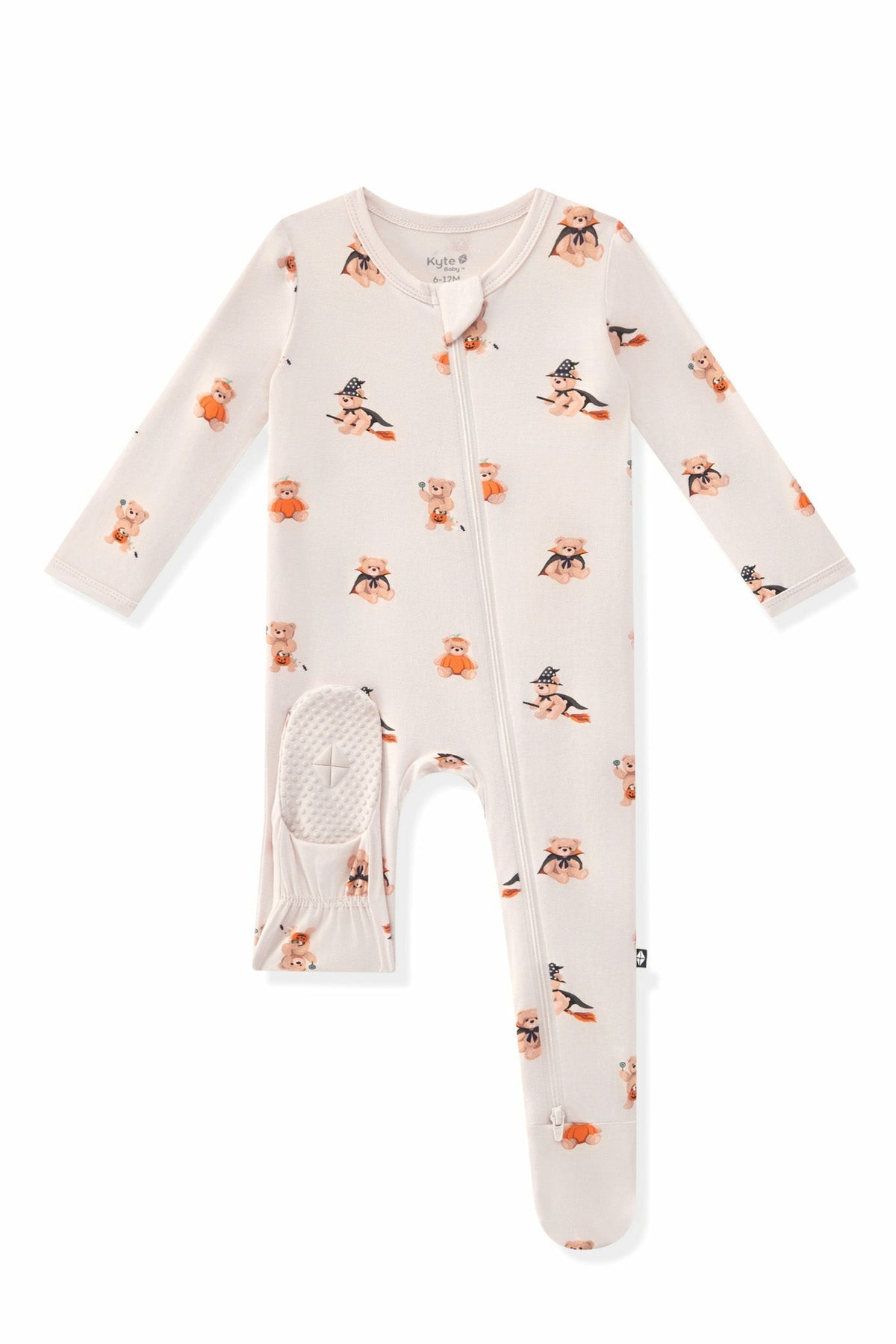Zippered Footie in Halloween Teddy | Kyte Baby