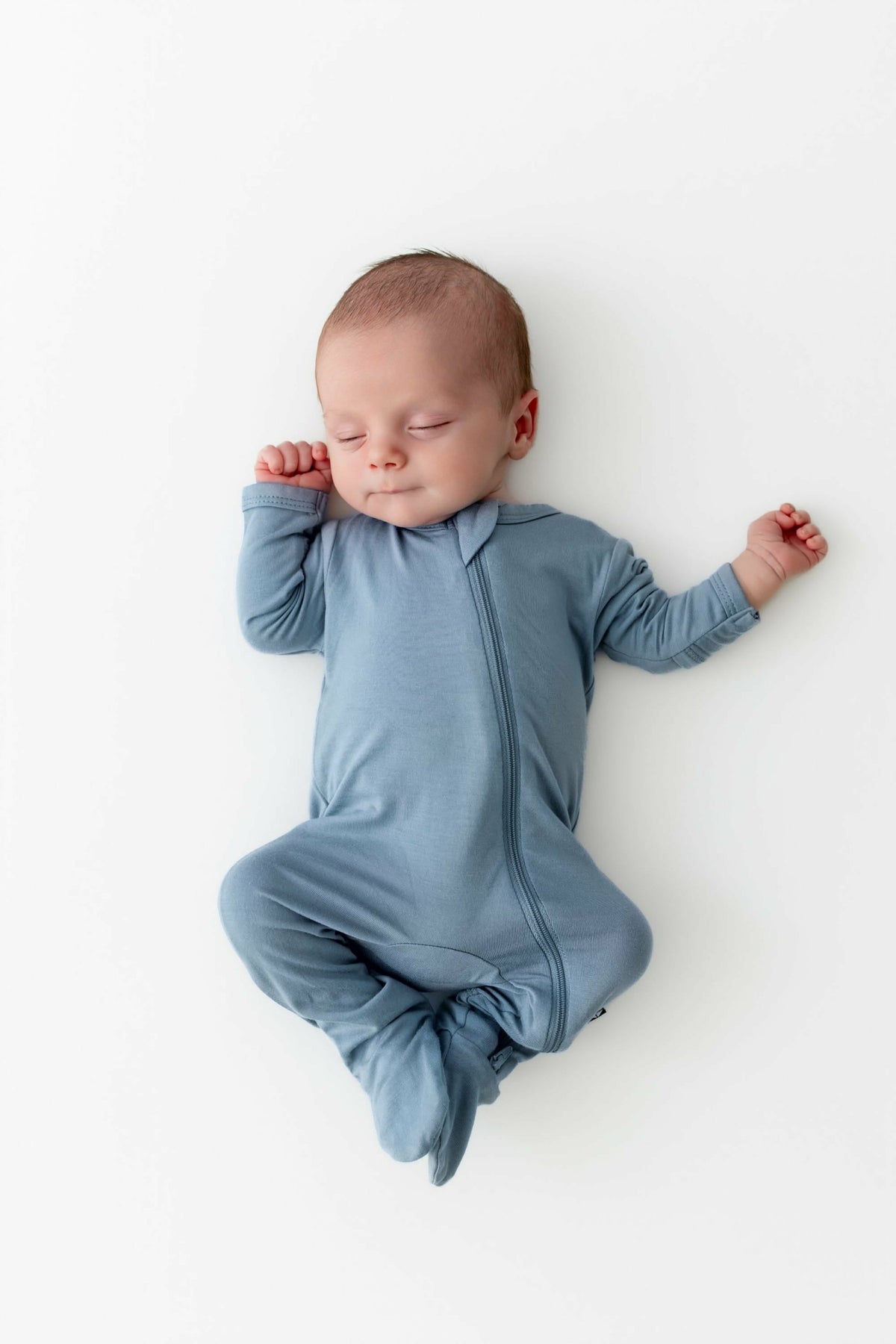 Zippered Footie in Slate | Kyte Baby