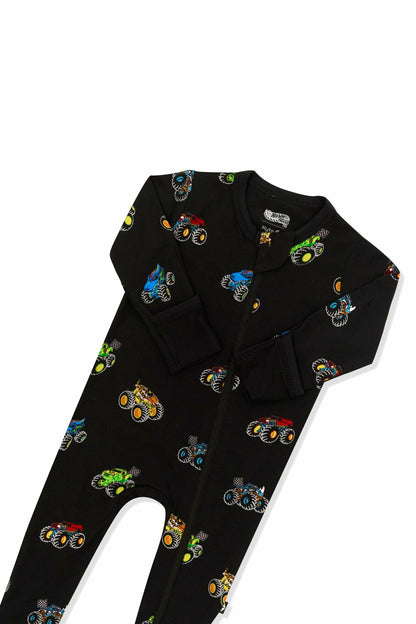 Zippered Footie in Monster Truck | Kyte Baby