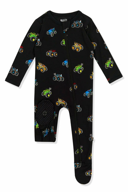 Zippered Footie in Monster Truck | Kyte Baby
