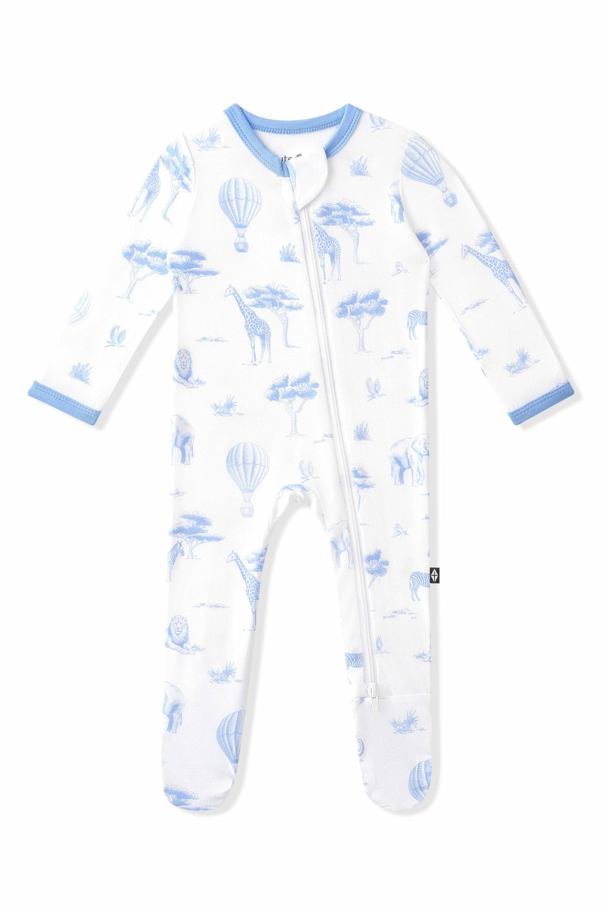 Zippered Footie in Toile Safari | Kyte Baby