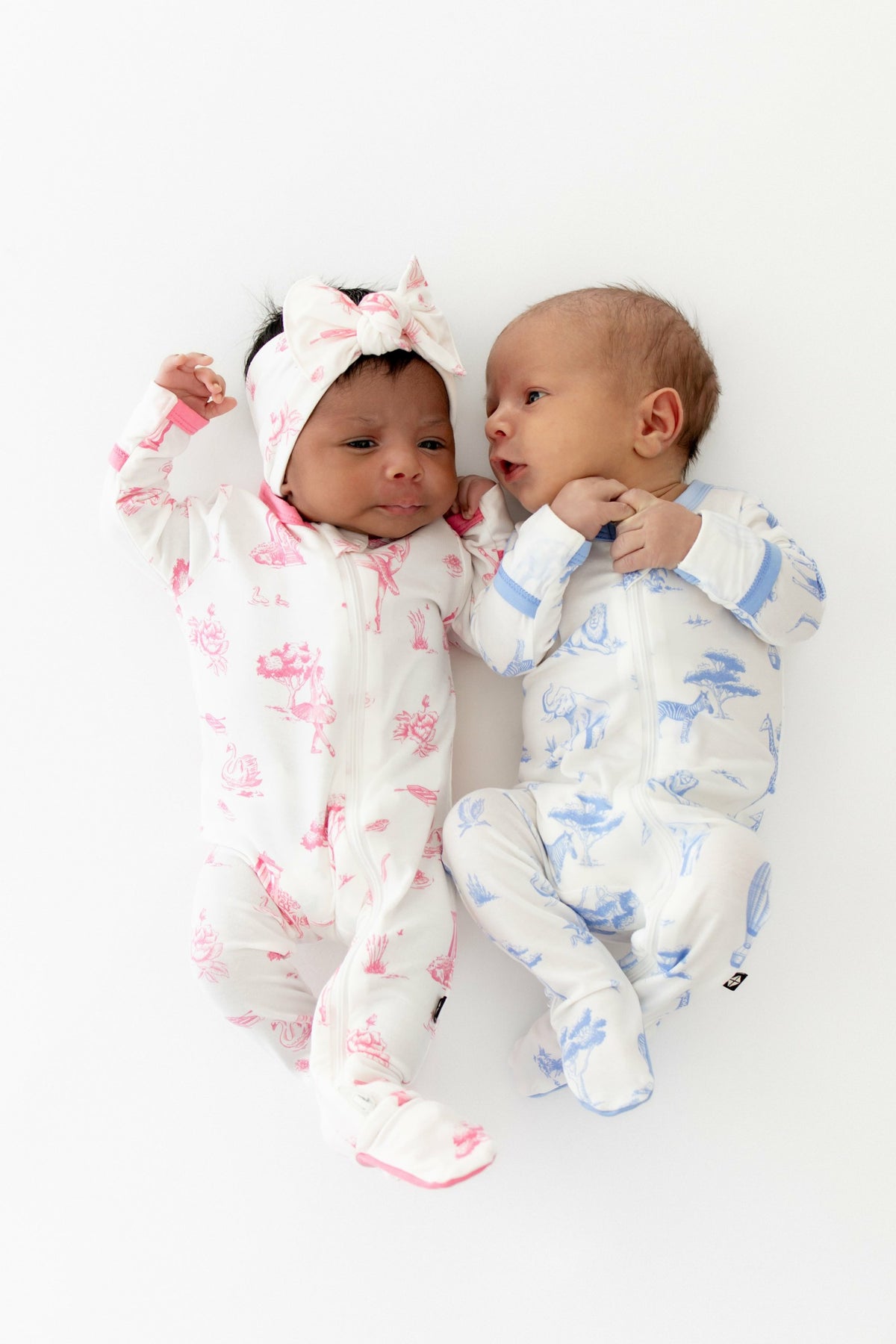 Zippered Footie in Toile Safari | Kyte Baby