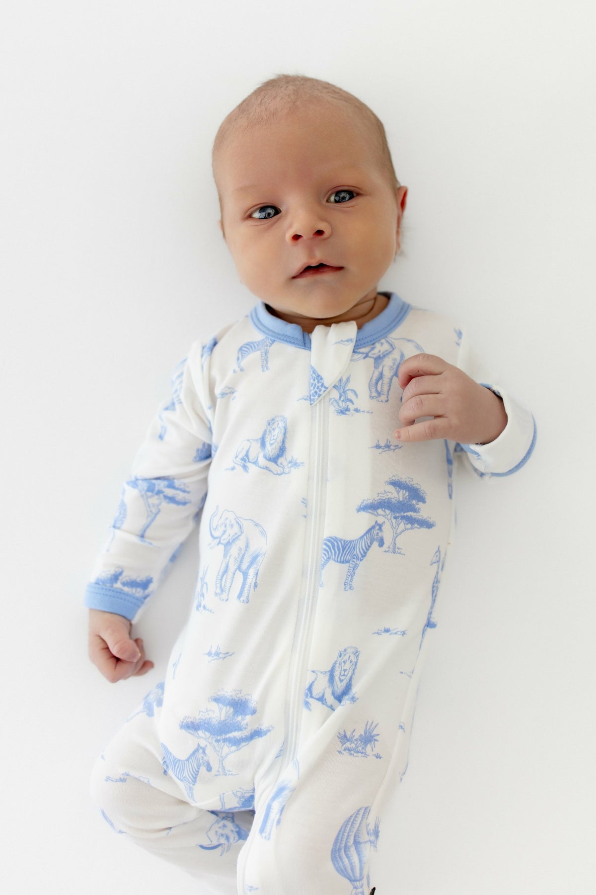 Zippered Footie in Toile Safari | Kyte Baby
