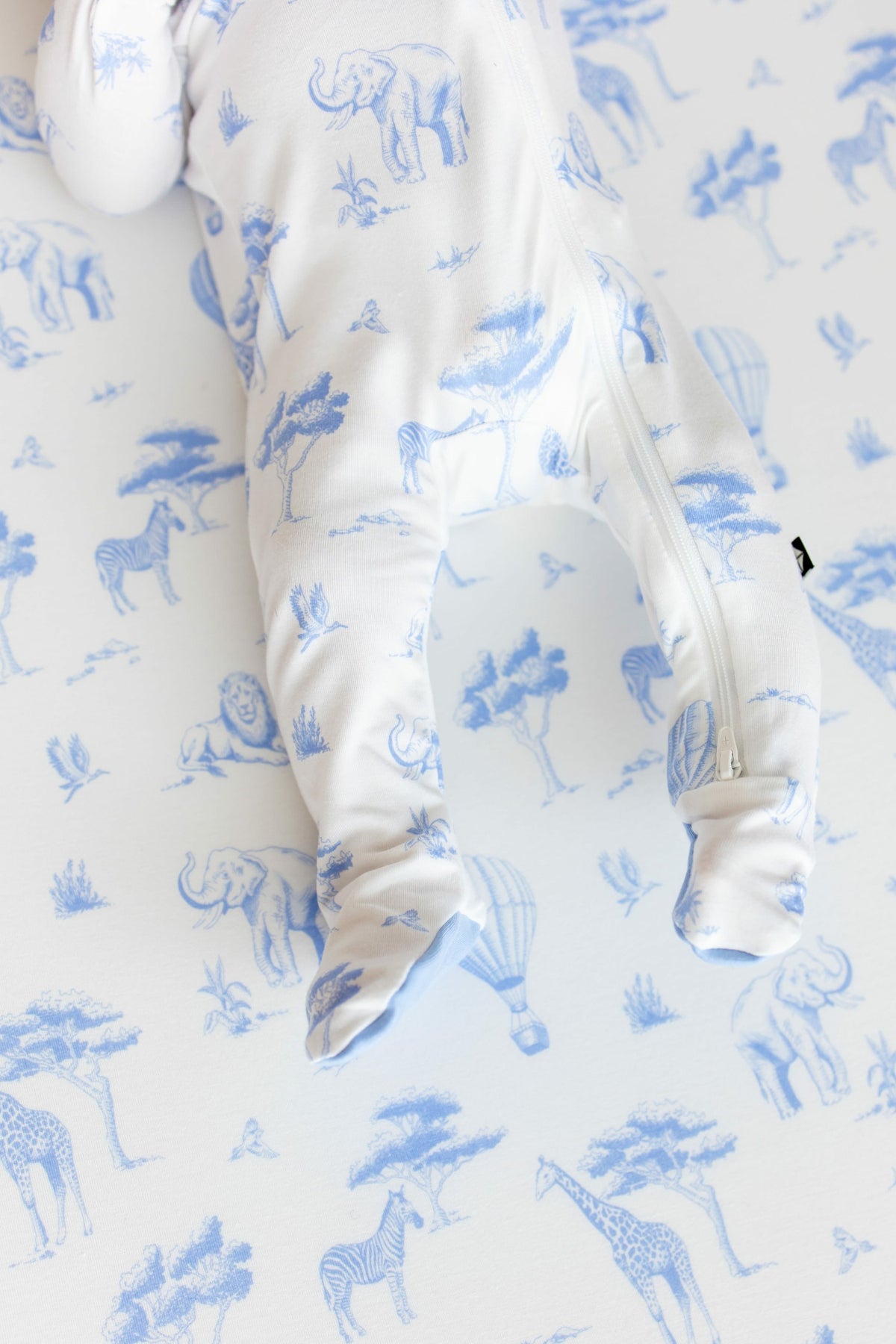 Zippered Footie in Toile Safari | Kyte Baby