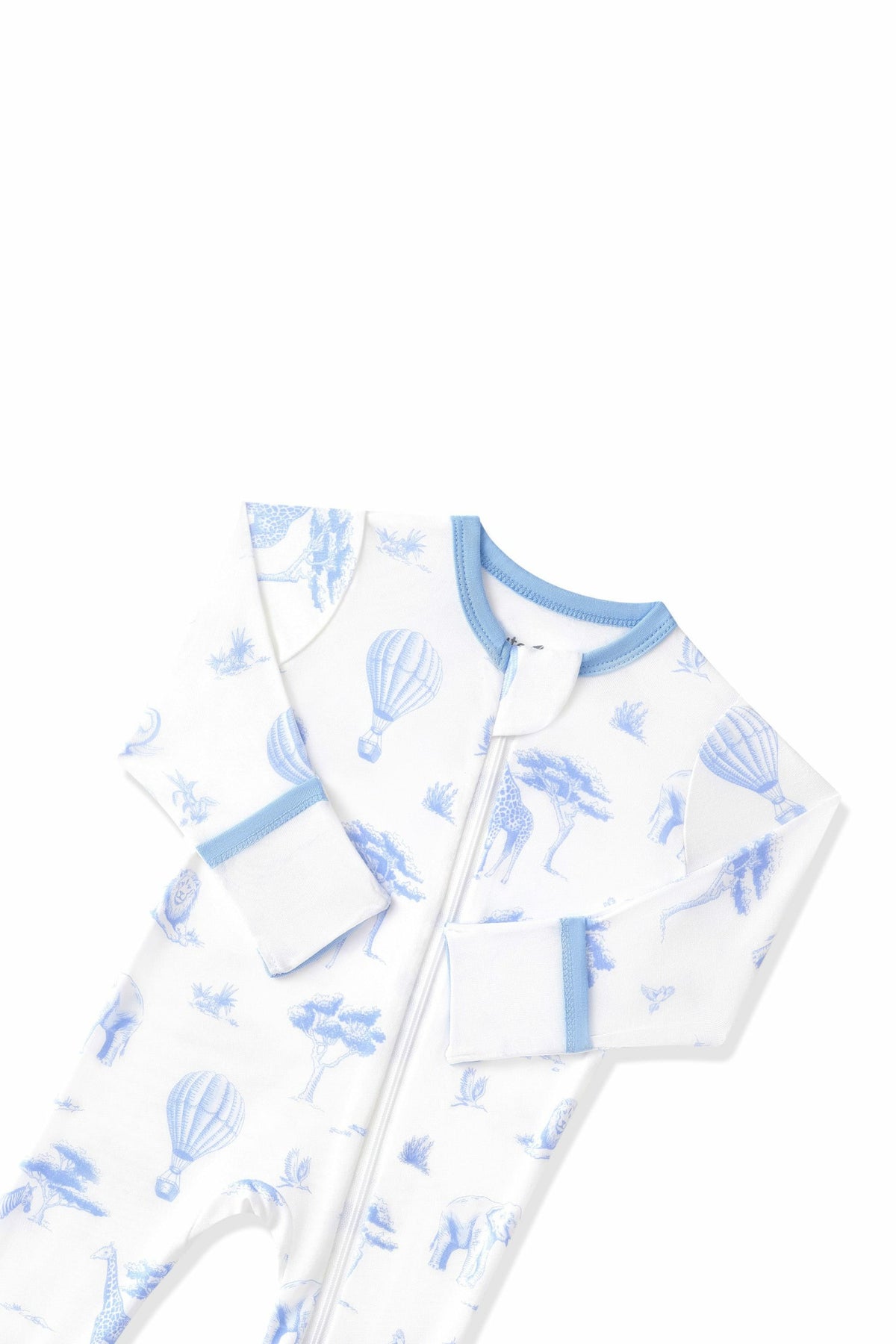 Zippered Footie in Toile Safari | Kyte Baby