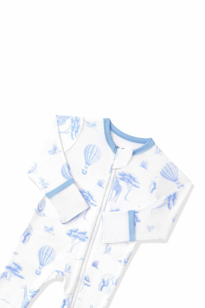 Zippered Footie in Toile Safari | Kyte Baby