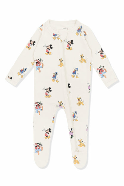 Zippered Footie in Mickey Mouse and Friends | Kyte Baby