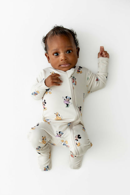 Zippered Footie in Mickey Mouse and Friends | Kyte Baby