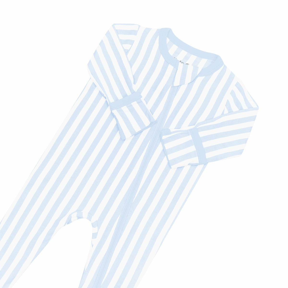 Zippered Footie in Small Mist Stripe | Kyte Baby