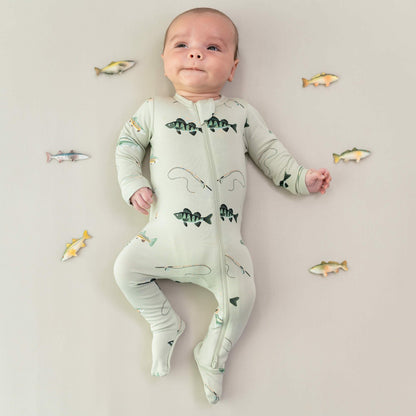 Zippered Footie in Fishing | Kyte Baby