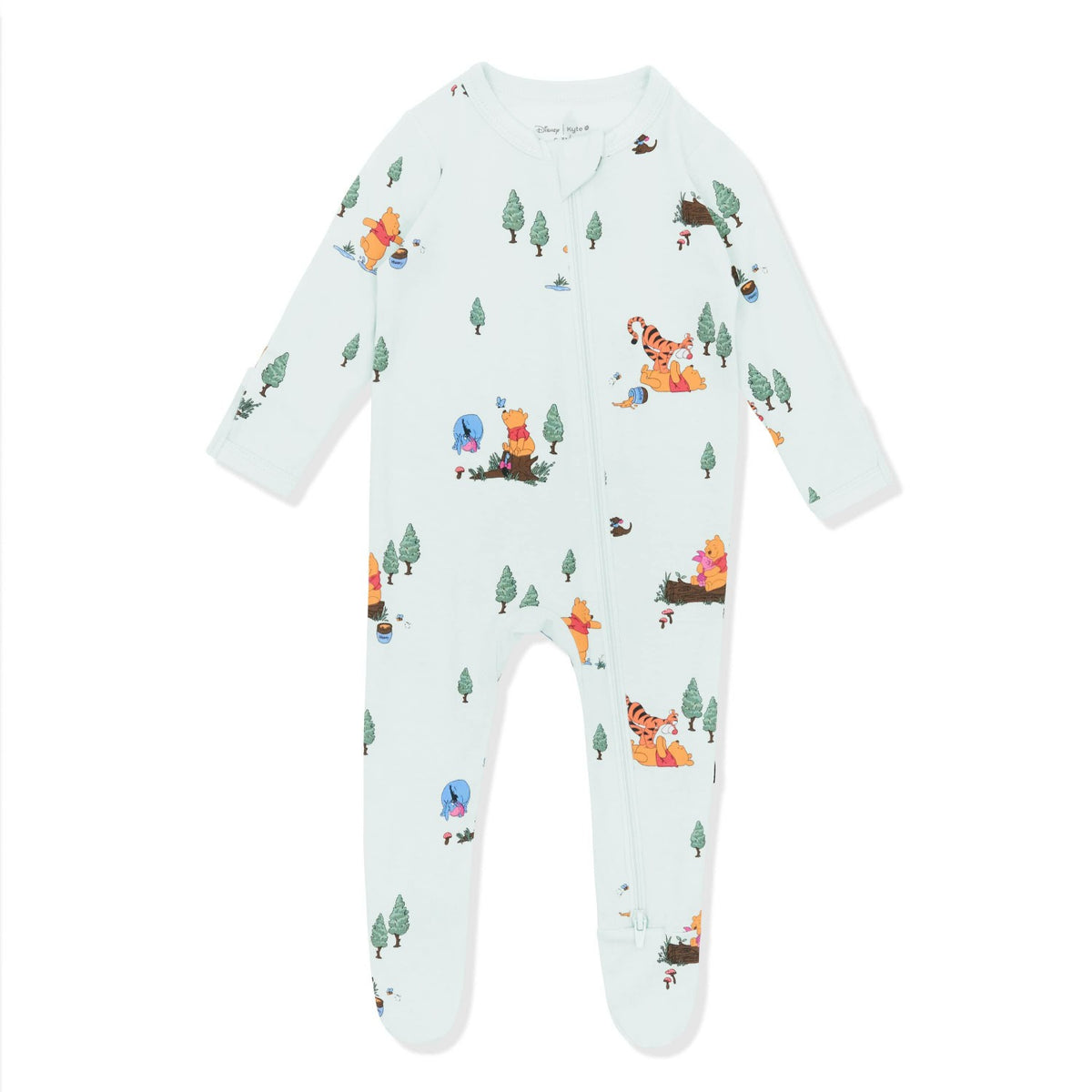 Zippered Footie in Winnie the Pooh Hundred Acre Wood | Kyte Baby