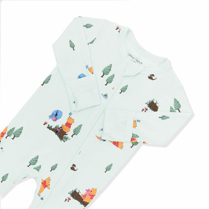 Zippered Footie in Winnie the Pooh Hundred Acre Wood | Kyte Baby