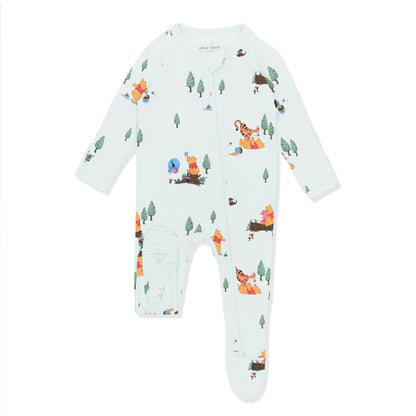Zippered Footie in Winnie the Pooh Hundred Acre Wood | Kyte Baby
