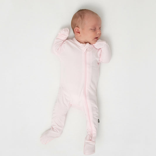 Zippered Footie in Sakura | Kyte Baby