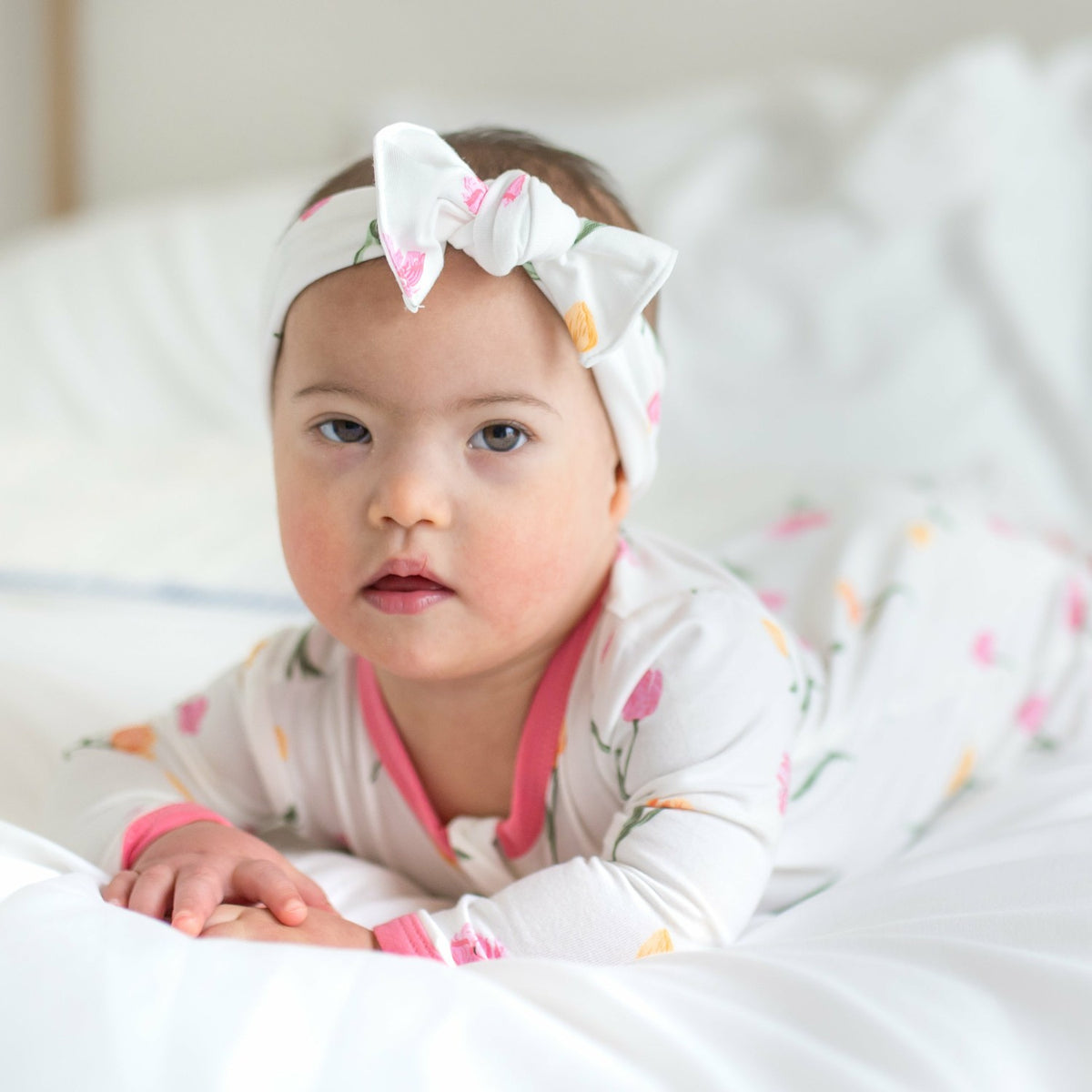 Zippered Footie in Tulip | Kyte Baby