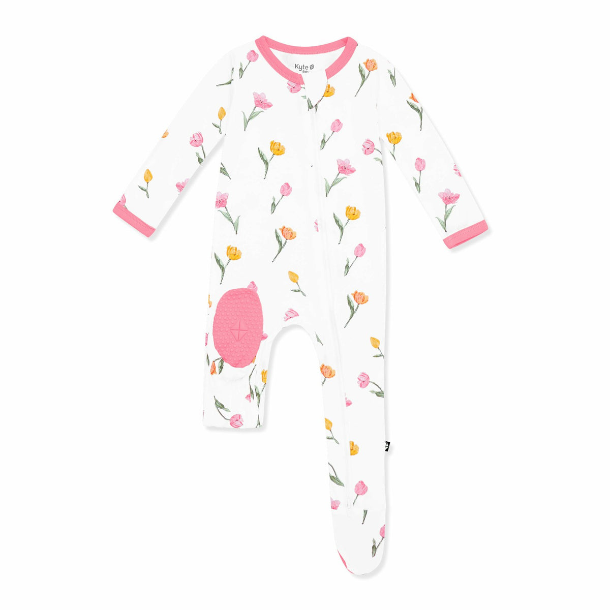 Zippered Footie in Tulip | Kyte Baby