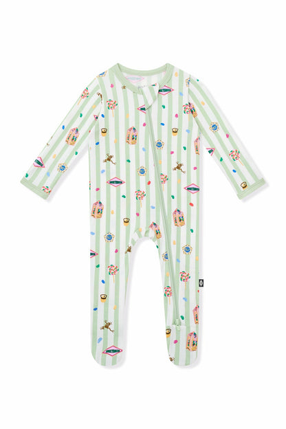 Zippered Footie in Honeydukes | Kyte Baby