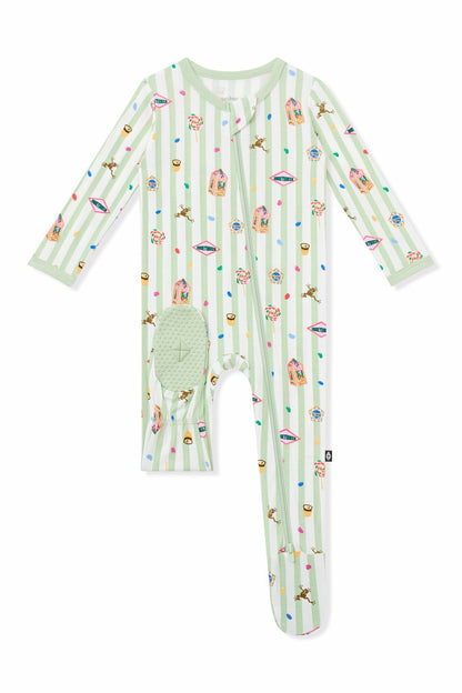 Zippered Footie in Honeydukes | Kyte Baby