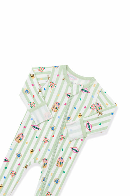 Zippered Footie in Honeydukes | Kyte Baby
