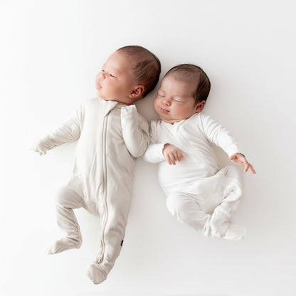 Zippered Footie in Cloud | Kyte Baby