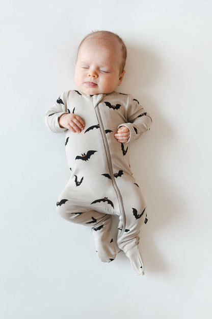Zippered Footie in Bats | Kyte Baby