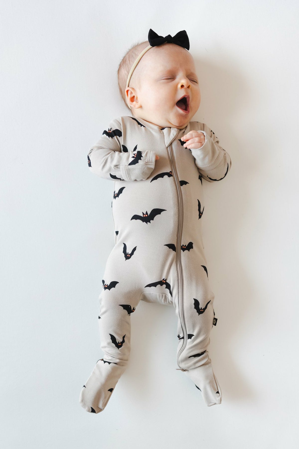 Zippered Footie in Bats | Kyte Baby