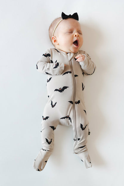 Zippered Footie in Bats | Kyte Baby