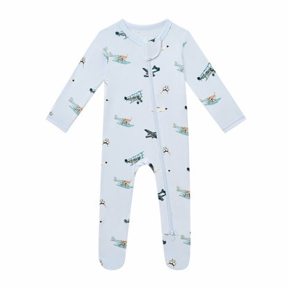 Zippered Footie in Take Off | Kyte Baby