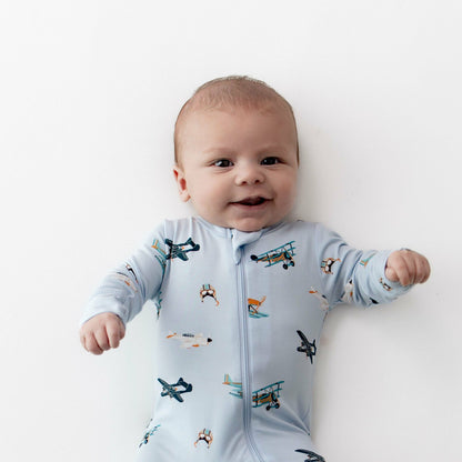 Zippered Footie in Take Off | Kyte Baby