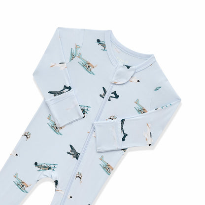 Zippered Footie in Take Off | Kyte Baby