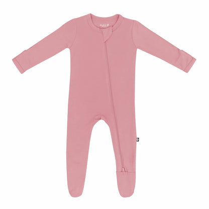 Zippered Footie in Apple Blossom | Kyte Baby