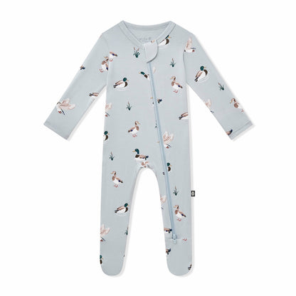 Zippered Footie in Mallard Duck | Kyte Baby