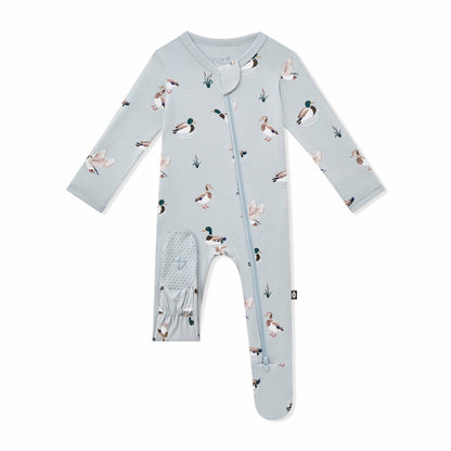 Zippered Footie in Mallard Duck | Kyte Baby